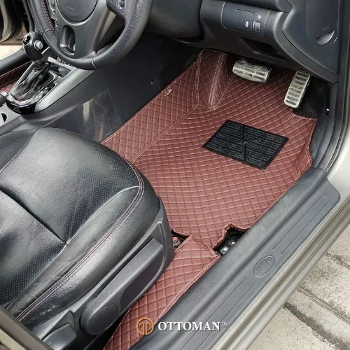 Kia Forte with Brown Ottoman 3D car mats