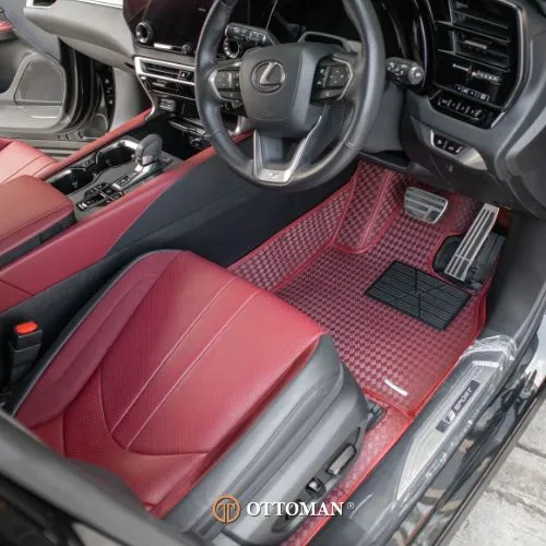 Lexus Rx with Maroon Ottoman 3D car mats