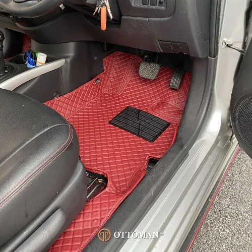 Nissan Almera with Red Ottoman 3D car mats