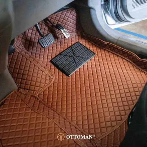 Perodua Alza with Porsche Orange Ottoman 3D car mats