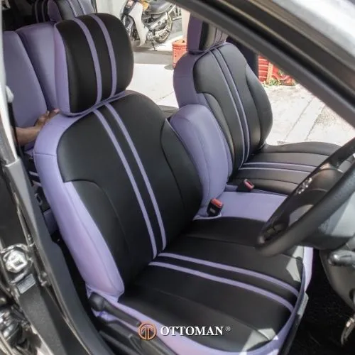 Perodua Alza with Black & Purple + Purple Ottoman seat covers