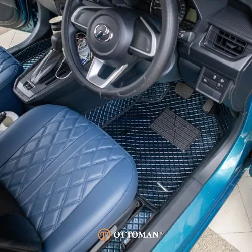 Perodua Axia with Blue Ottoman 3D car mats