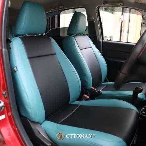 Proton Saga with Black & Teal Blue Ottoman seat covers