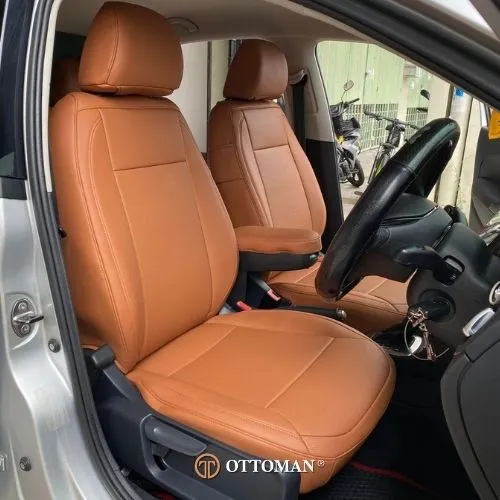 Volkswagen Polo Vento Sedan with Full Caramel Ottoman seat covers